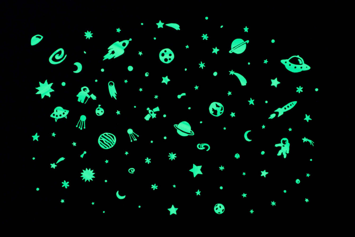 Space Adventure Series Glow in the Dark Wall Stickers - Caitly