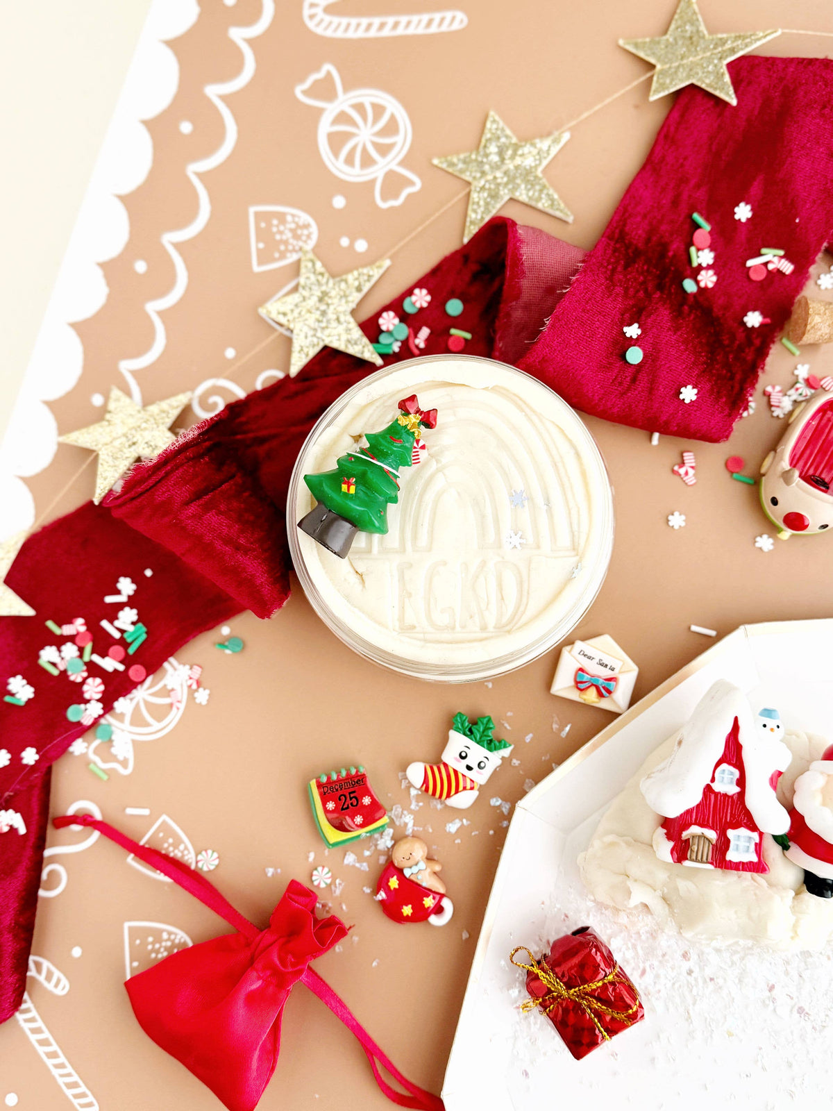 Santa's Cottage (Milk & Cookies) KidDough Play Kit - Caitly